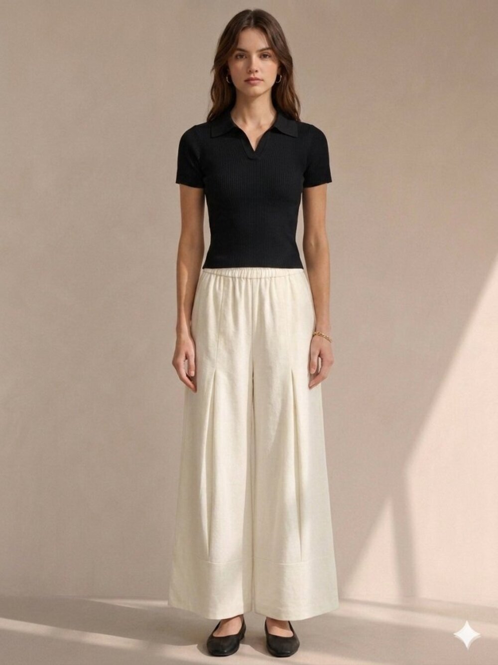 PierAntonioGaspari Wide Leg Pants IT 42 US 6 Bianco White Trousers Luxury NWT